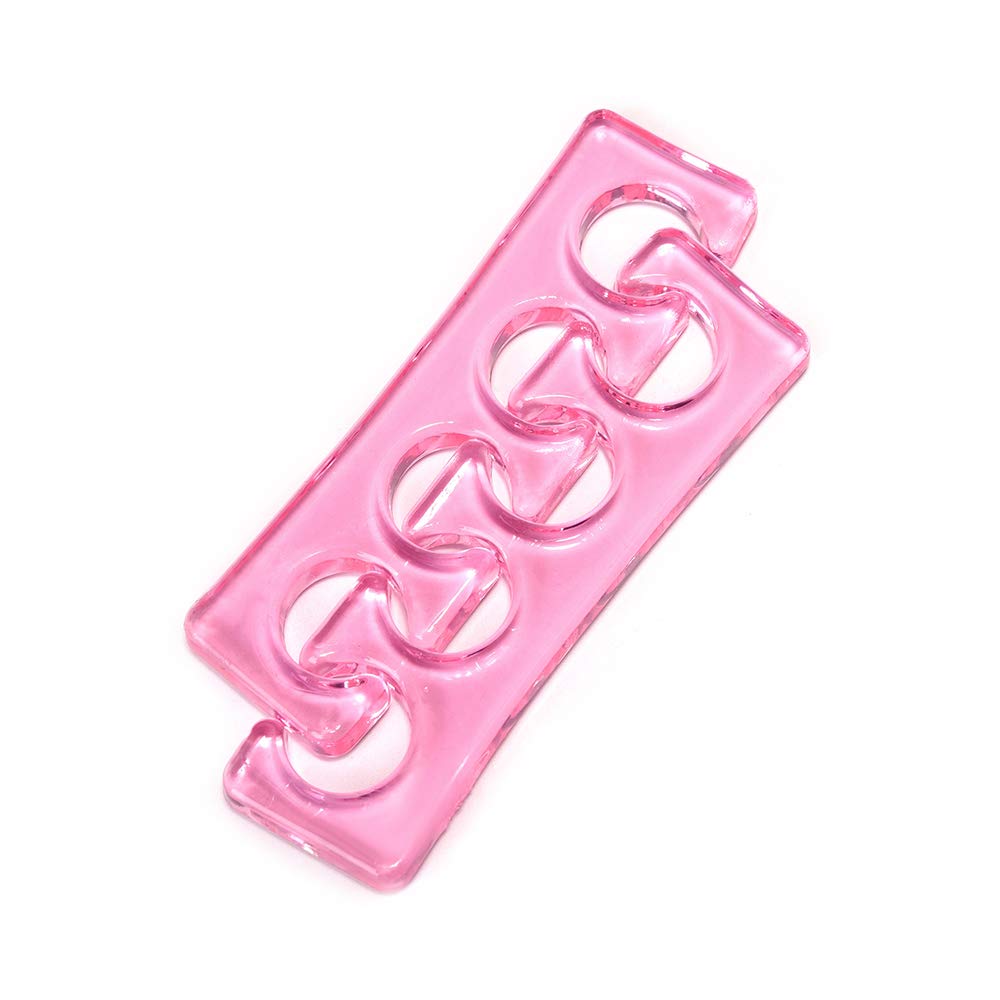 Pedicure Toe Separators Flexible Soft Silicone Finger Toe Spacers for Nail Polish Pedicure Tools Toe Spreader for Nail Polish Application(Pink)