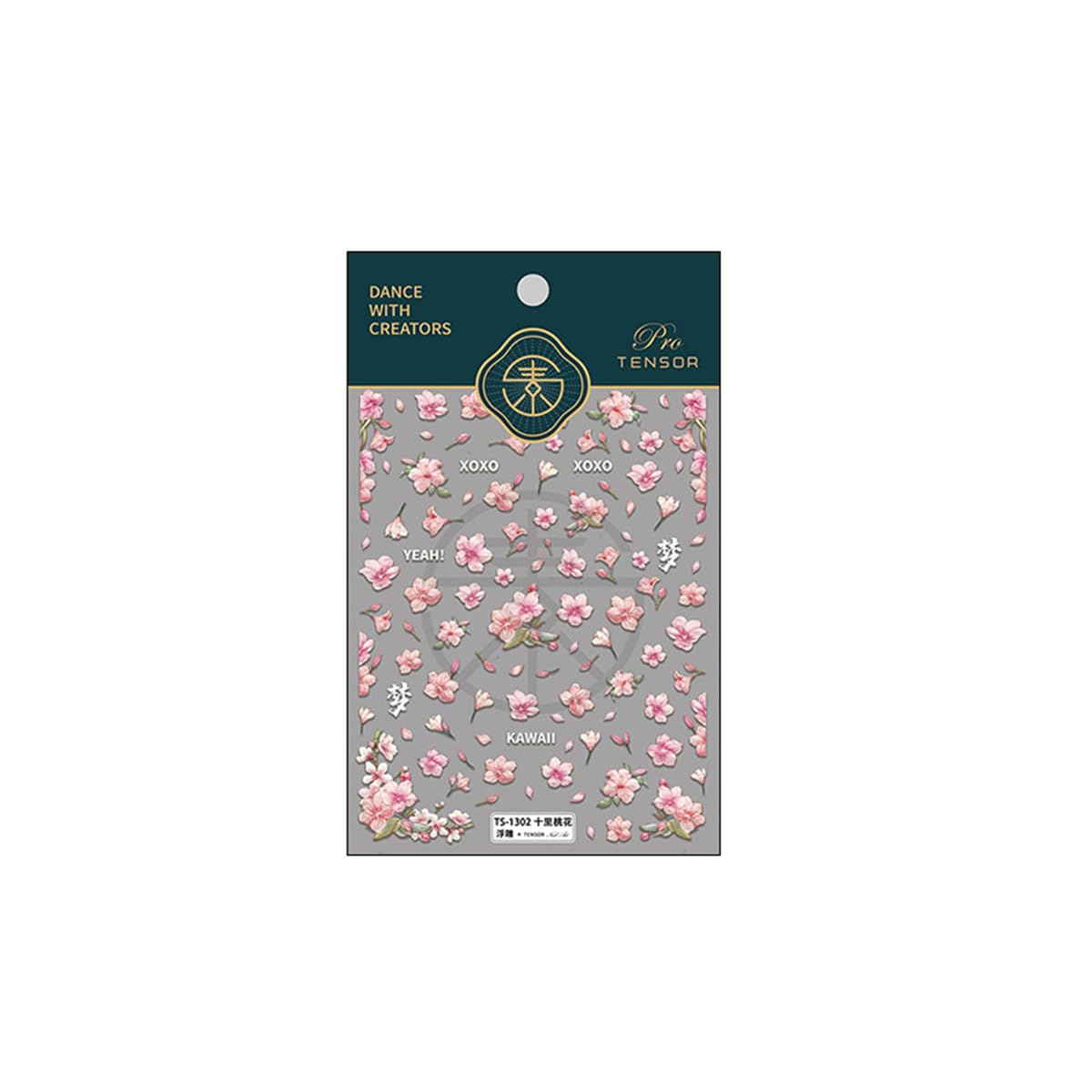 Flower Nail Art Stickers Decals Peach Flowers Nail Stickers 1PCS Pink Blossom Floral Leaf Spring Nails Design 5D Embossed Nail Decals Self-Adhesive Flower Stickers for Nails Women Manicure Decorations