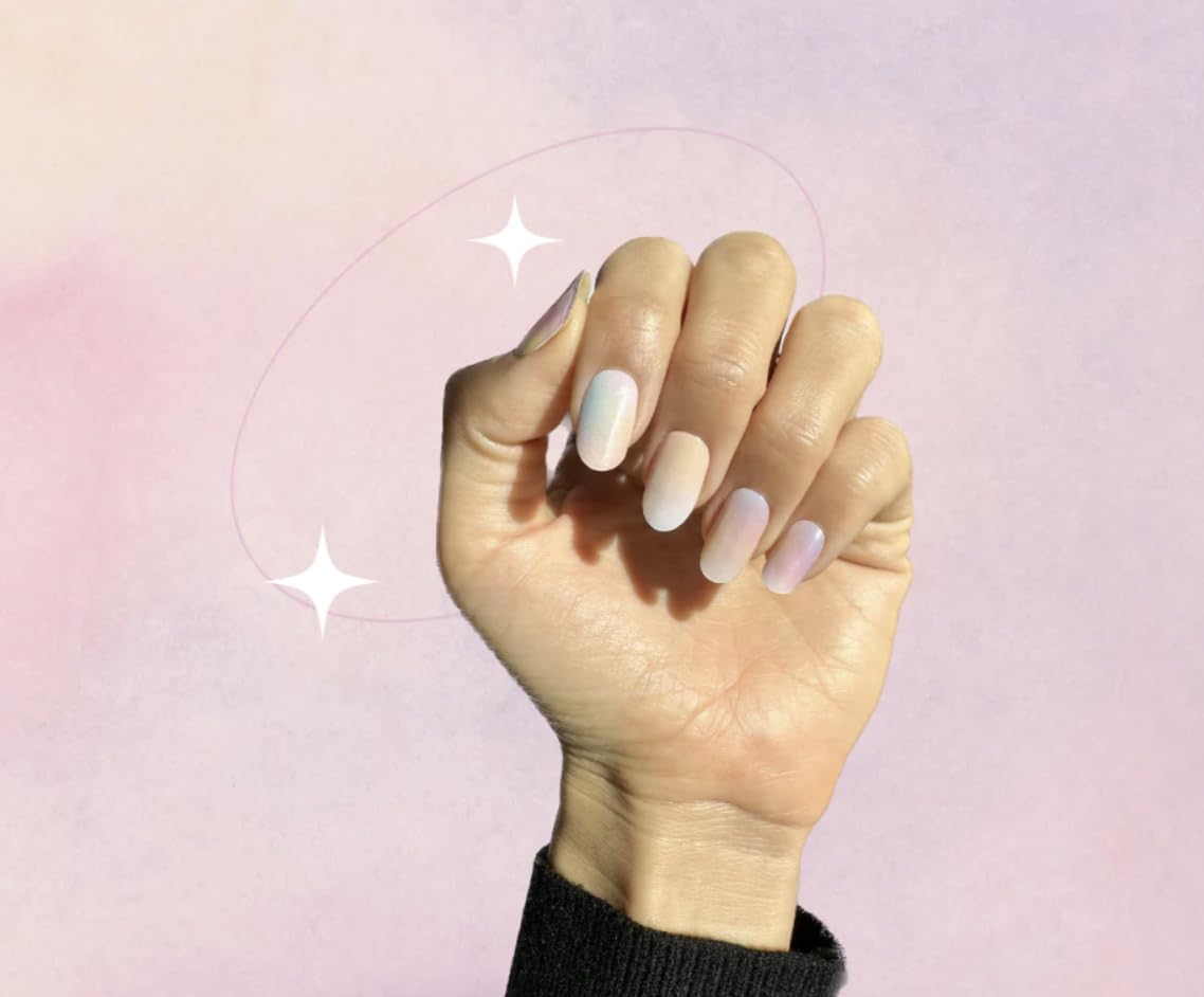 NOVA, Female Founded, Semi Cured Gel Nail Strips (Muse) - The 10 Minute Manicure. Salon-Quality, Works with Any Nail Lamp, Easy to Apply & Remove - Incl. Nail File & Wooden Stick (Muse)