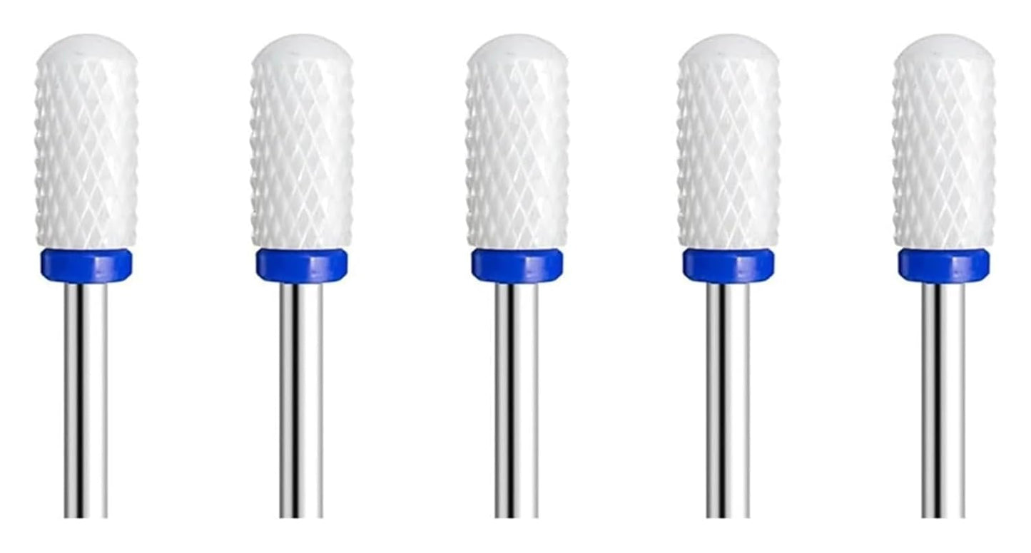 WWJN 5Pc Ceramic Nail Art Drill Bits Rotary Cutter Clean Apparatus for Manicure Nail Milling Machine Accessories Removal Nail Gel Tool