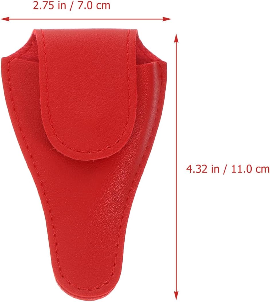 Housoutil Cuticle Nipper Cover, 3PCS Leather Pliers with Snap, Portable Edicure Scissor Pouch, Cuticle Scissor Storage Container