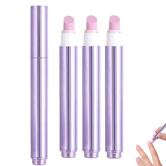 3-in-1 Nail Care Pen, 2025 Upgrade Cuticle Oil Pen for Nails, Ceramic Cuticle Pusher with Oil, Refillable Cuticle Oil Pen, Nail Buffer & Strengthener for Dry, Brittle Nails (Large 3Pcs)