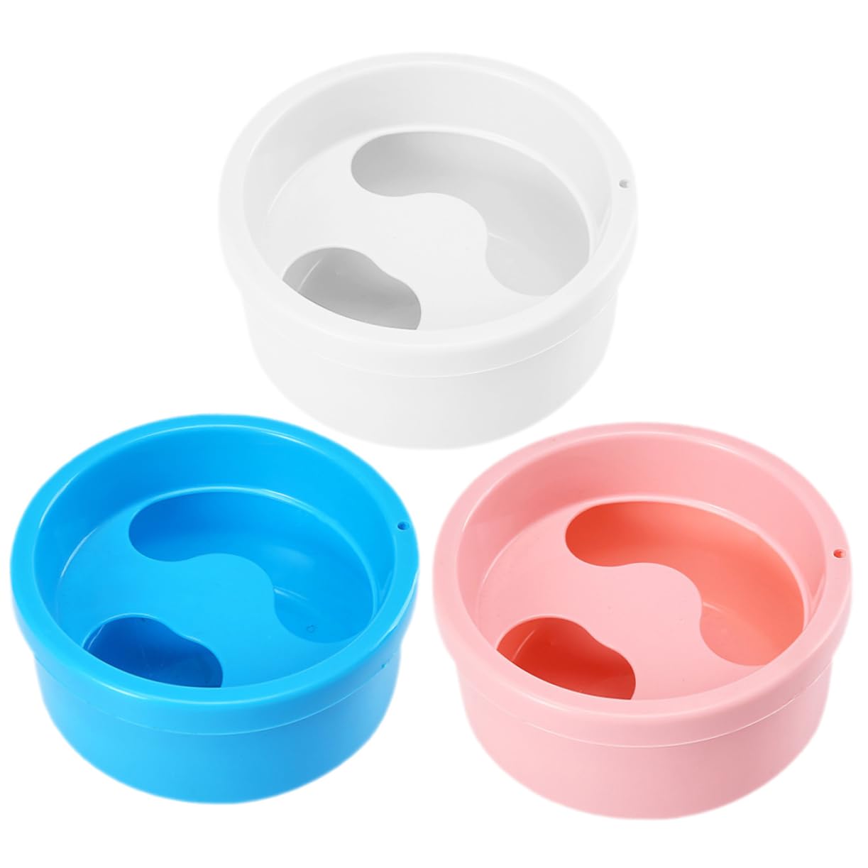 Nail Art Soak Bowl Set of 3 Sturdy Plastic Manicure Soaking Bowls for Gel Remover
