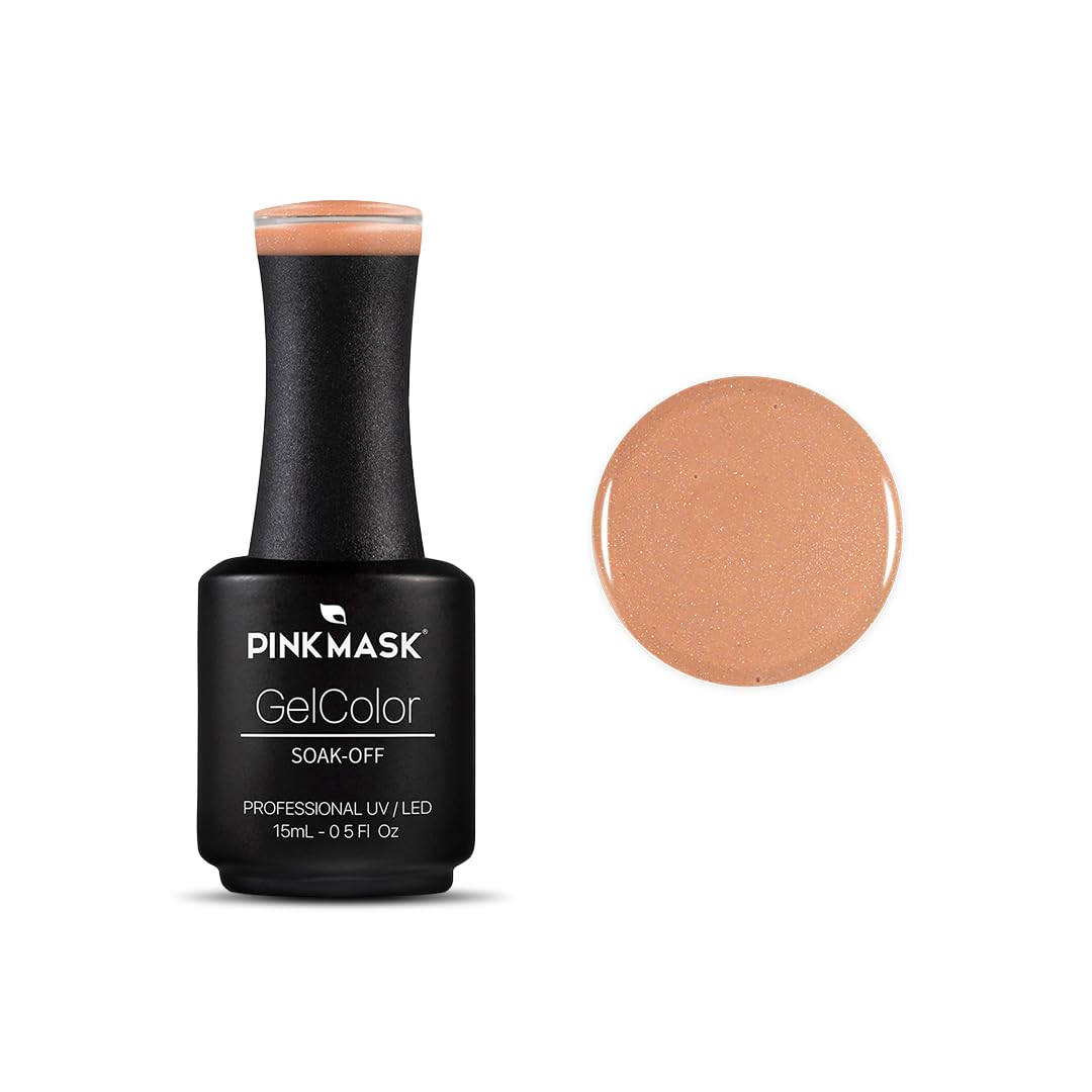 PINK MASK Gel Color Nail Polish A Year To Remember - Col. Prom Night 15ml / o.5 oz - UV/LED Gel Polish, Non Wipe, Long Lasting, Soak Off Formula