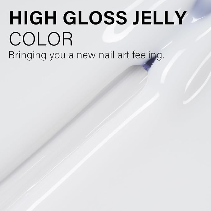 AILLSA Milky White Gel Polish Nude Gel Nail Polish Light Color Translucent Neutral Gel Polish Long Lasting Natural Jelly Nails Soak Off U V Gel for French Manicure at Home 0.51 Oz GB134