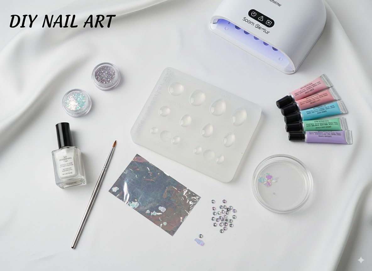 Exquisite Nail Art Embossing Molds Gem Frame Shapes 3D Nail DIY Tools