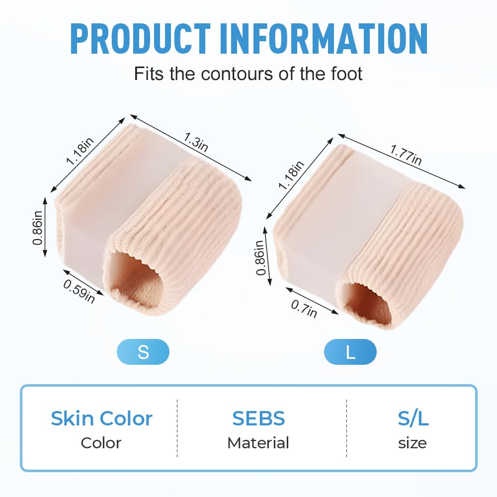 Toe Separators for Overlapping Toes, 2025 New Multifunctional Gel Toe Spacers Corrector with 2 Loops, PremiumToe Straightener for Women and Men Foot Care Tool (12 Pcs, L)