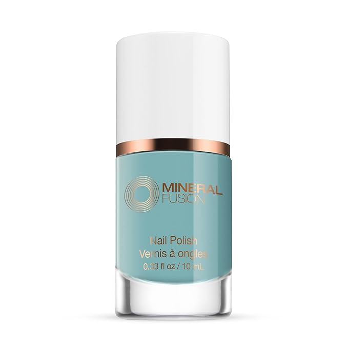 Mineral Fusion Nail Polish, Aqua Blue, Cloud 9 Cloud 9 0.33 Fl Oz (Pack of 1)
