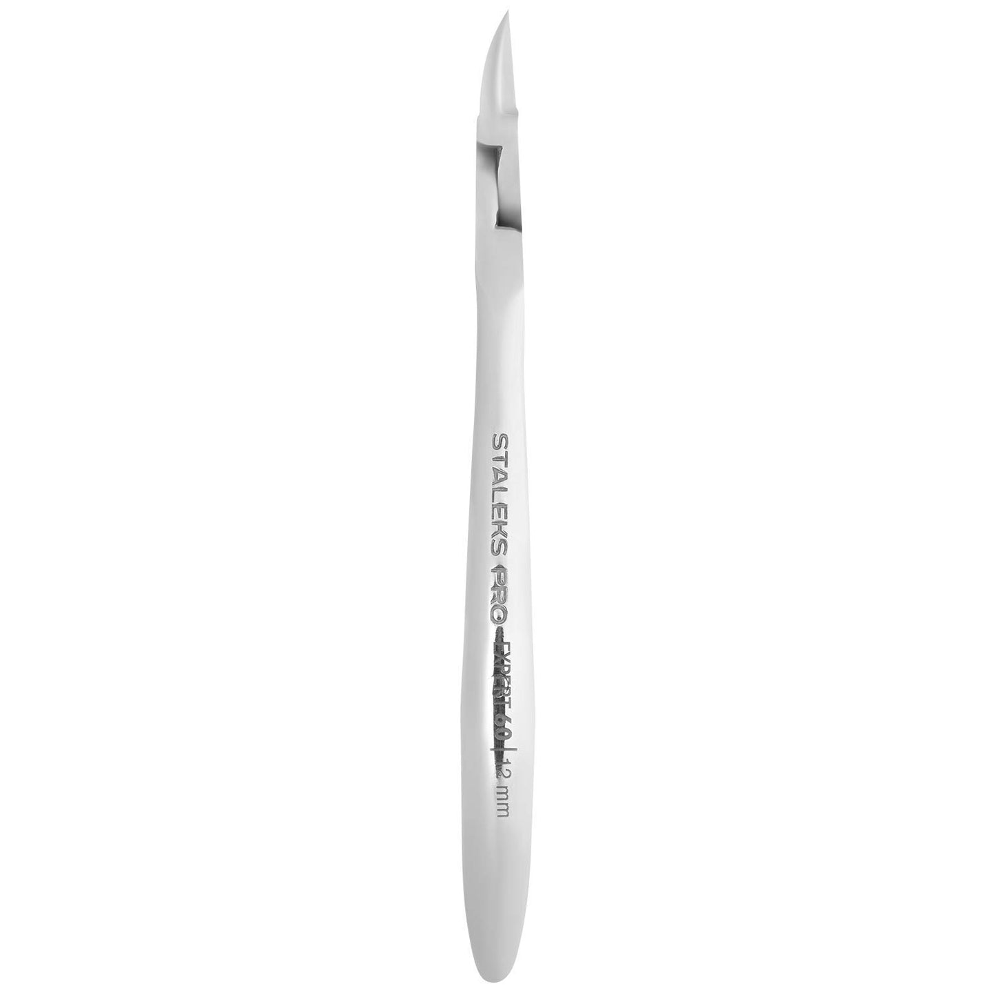 Staleks Expert 60 Nail Nippers 12 mm – Straight Edges Without Heel – Elongated Grooved Handles for Precise Pedicure
