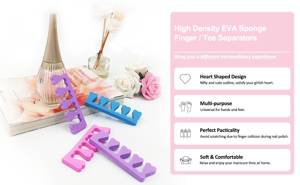Toe Separators Set - 24 Pieces Soft & Durable Pedicure Tools Kit For Feet, Toe Separators For Women& Girls