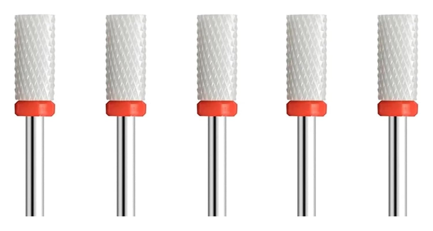 WWJN 5Pc Ceramic Nail Art Drill Bits Rotary Cutter Clean Apparatus for Manicure Nail Milling Machine Accessories Removal Nail Gel Tool
