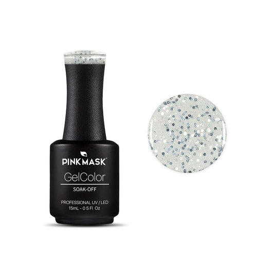 PINK MASK Gel Color Nail Polish Patch - Cruella Col. 15ml / o.5 oz - UV/LED Gel Polish, Non Wipe, Long Lasting, Soak Off Formula