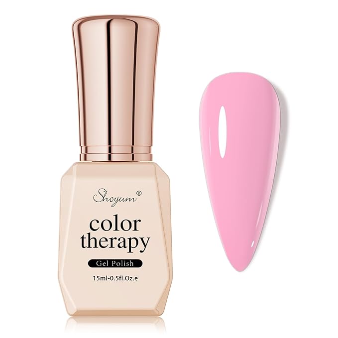 Light Baby Pink Gel Nail Polish Pastel Macaron Gel Polish Bright Spring Summer Colors Cotton Candy Gel Soak Off U V for French Nail Manicure Salon DIY Holiday Gifts 0.51 Fl Oz