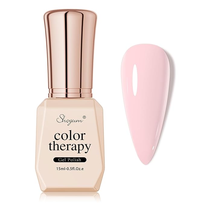 Gel Nail Polish, 1PCS 15ML Light Pink Color Gel Nail Polish Soak Off Baby Pink Spring Gel Polish Nail Art Starter Manicure Salon DIY at Home, Easter Gel Nail Gift for Women Girlfriend