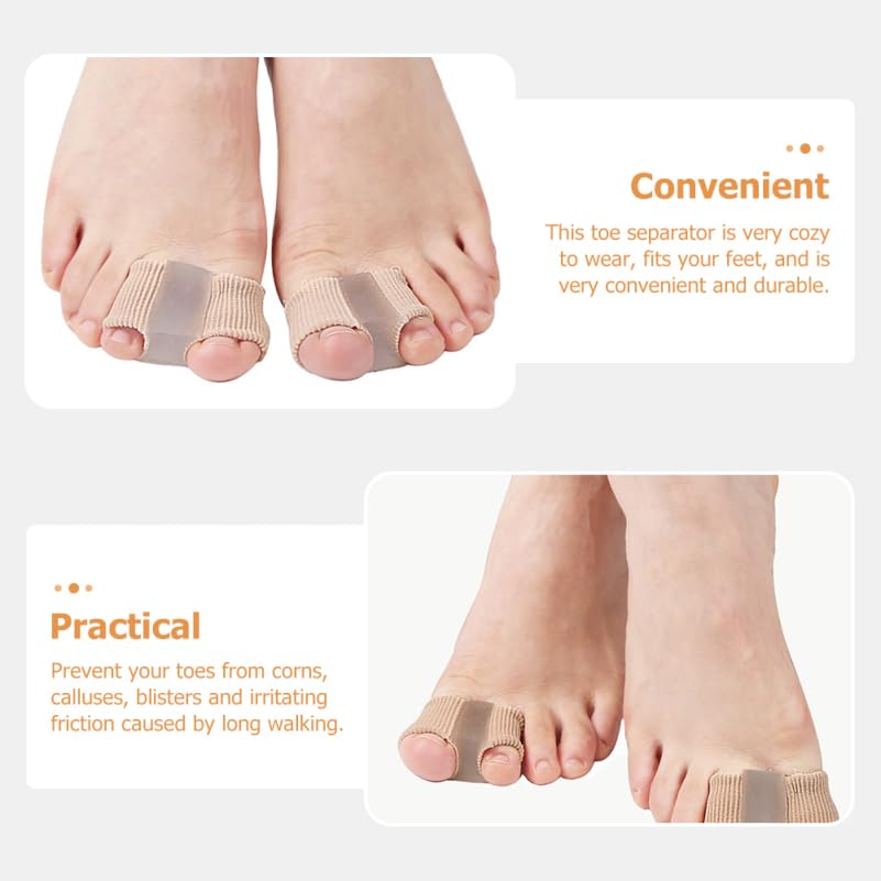 Baluue 4Pcs Ergonomic Woven Separator Comfortable Foot Care Tool for Space Cover for Hallux and Little Durable Design for Long Term Use