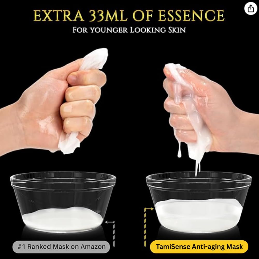 33ml Essence Best Moisturizing Face Mask For Korean Skincare - Sheet Masks with 33ml Serum Vitamin B Complex Rice Extract Collagen & Face Moisturizer for women men (10 Masks)