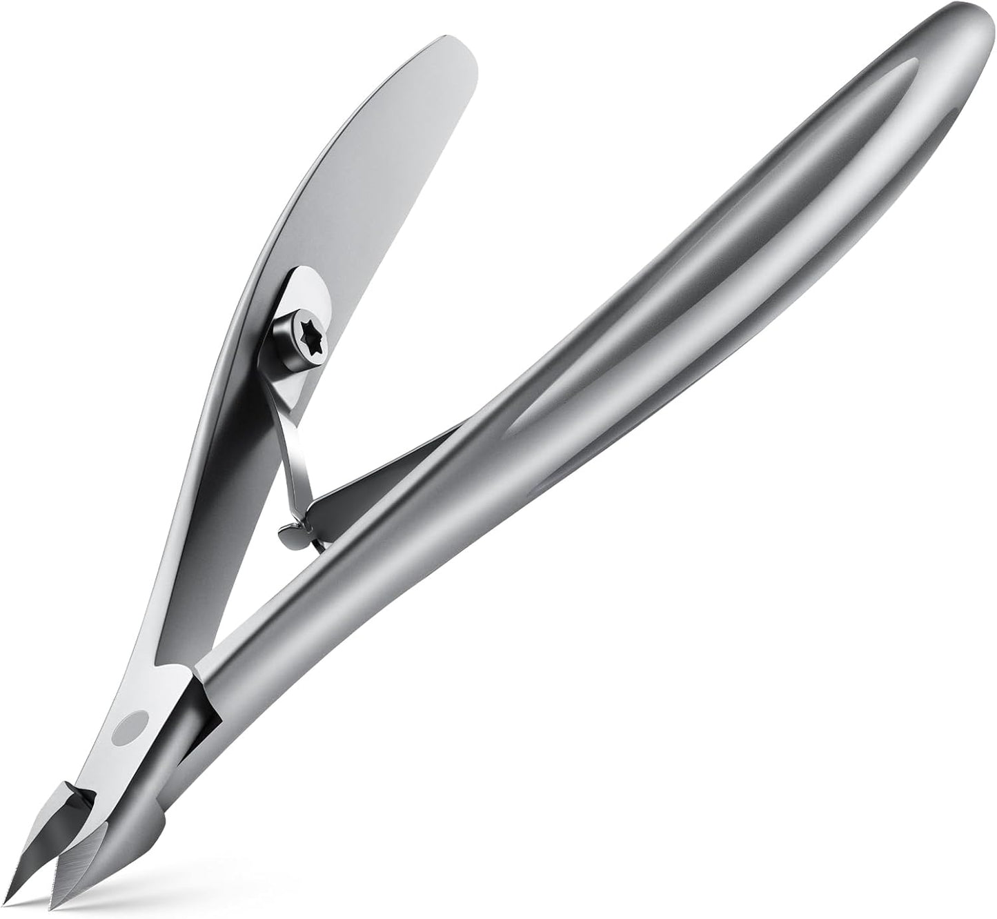 Half Jaw Salon Grade Cuticle Cutters – BALUCA Ergonomic Arch Handle Cuticle Clippers, Precision Stainless Steel Nail Cuticle Trimmer with Comfortable Grip, Perfect for Manicure & Pedicure