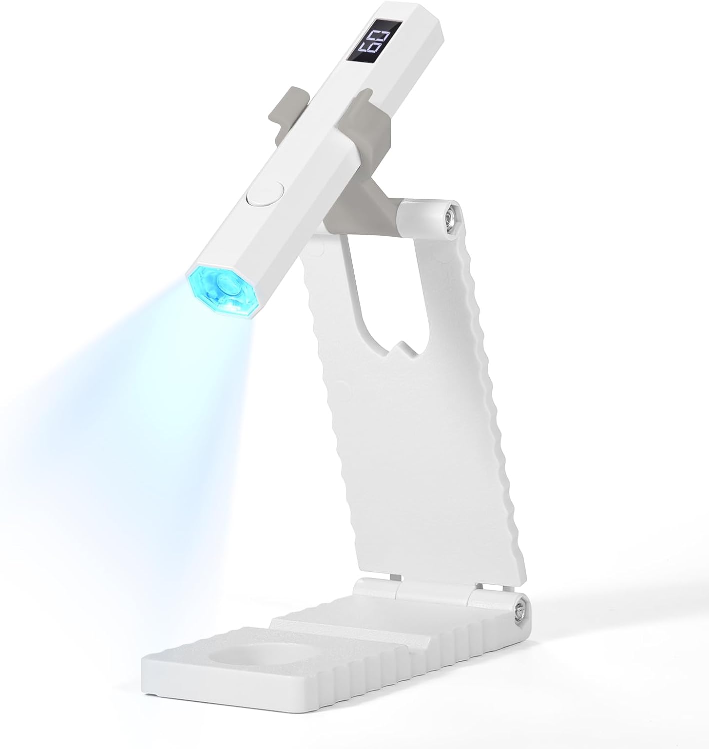 SAVILAND Essentials Hands-Free UV Nail Lamp with Stand: Flash Cure Lamp with 20s/60s Countdown Timer LCD Display 200 mAh Rechargeable LED Nail Light for Gel Nails Polish Rhinestone Decoration DIY Home