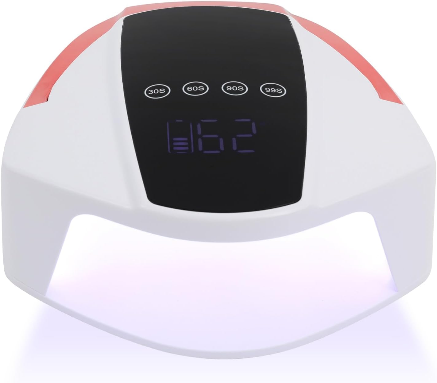 Cordless Nail Lamp with 4 Timers & Portable Handle LCD Display Professional Quick Dry Gel Polish Curing Lamp 96W Rechargeable Light Cures All Gels 48 Beads for Salon, Home