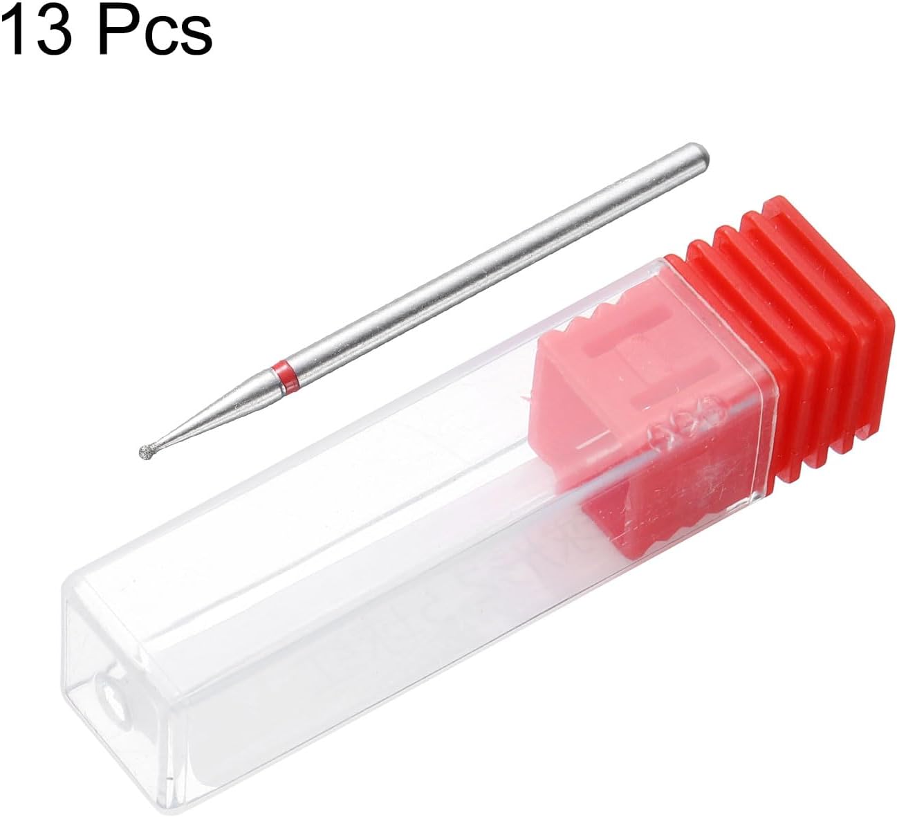 HARFINGTON 13pcs 200-230 Grits Diamond Grinding Bit 1mm Ball Head 2.35mm Shank 1mm Length Stone Sanding Drill Bits Rotary Tool for Ceramic Glass Nails Grinding Polishing