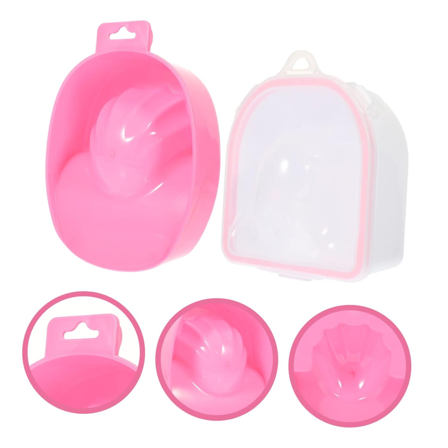 2pcs Nail Soaking Bowl Double Compartment Manicure Soak Bowl Nail Tips Soak Art Relaxing Spa Tool