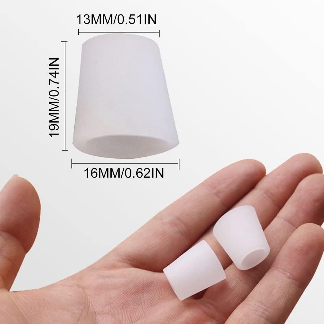 Silicone Toe Protection, 20 Pieces Toe Protection, Toe Tube, for Small Toes and Fingers, Blisters, Calluses, Reduce Rubbing, Relieve Pain.