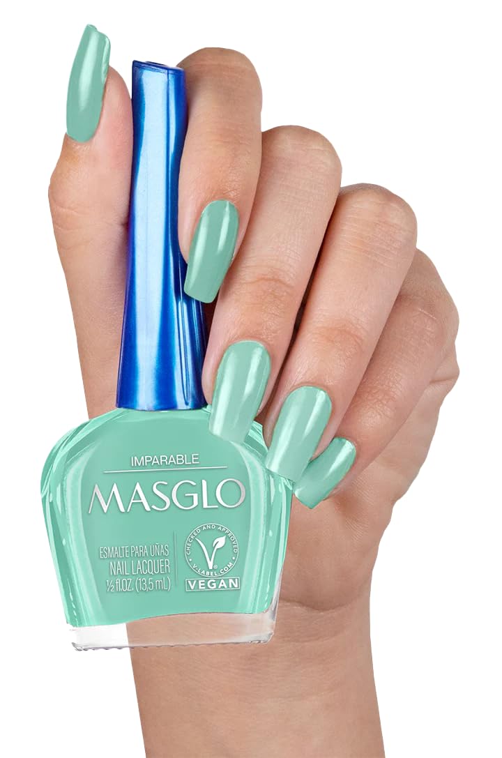 MASGLO Tradicional – Nail Polish 13-Free Formula, Up to 7 Days of Wear, High-Coverage & Glossy Finish, Vegan – (0.5 oz)