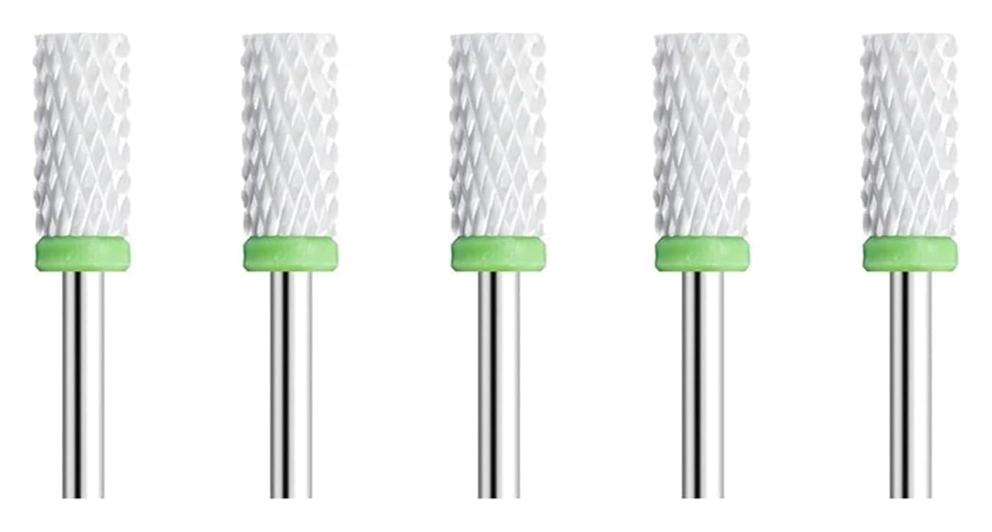 WWJN 5Pc Ceramic Nail Art Drill Bits Rotary Cutter Clean Apparatus for Manicure Nail Milling Machine Accessories Removal Nail Gel Tool