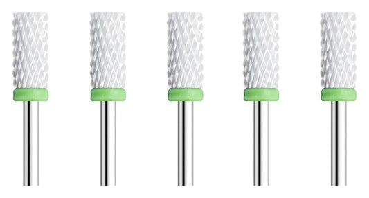 WWJN 5Pc Ceramic Nail Art Drill Bits Rotary Cutter Clean Apparatus for Manicure Nail Milling Machine Accessories Removal Nail Gel Tool