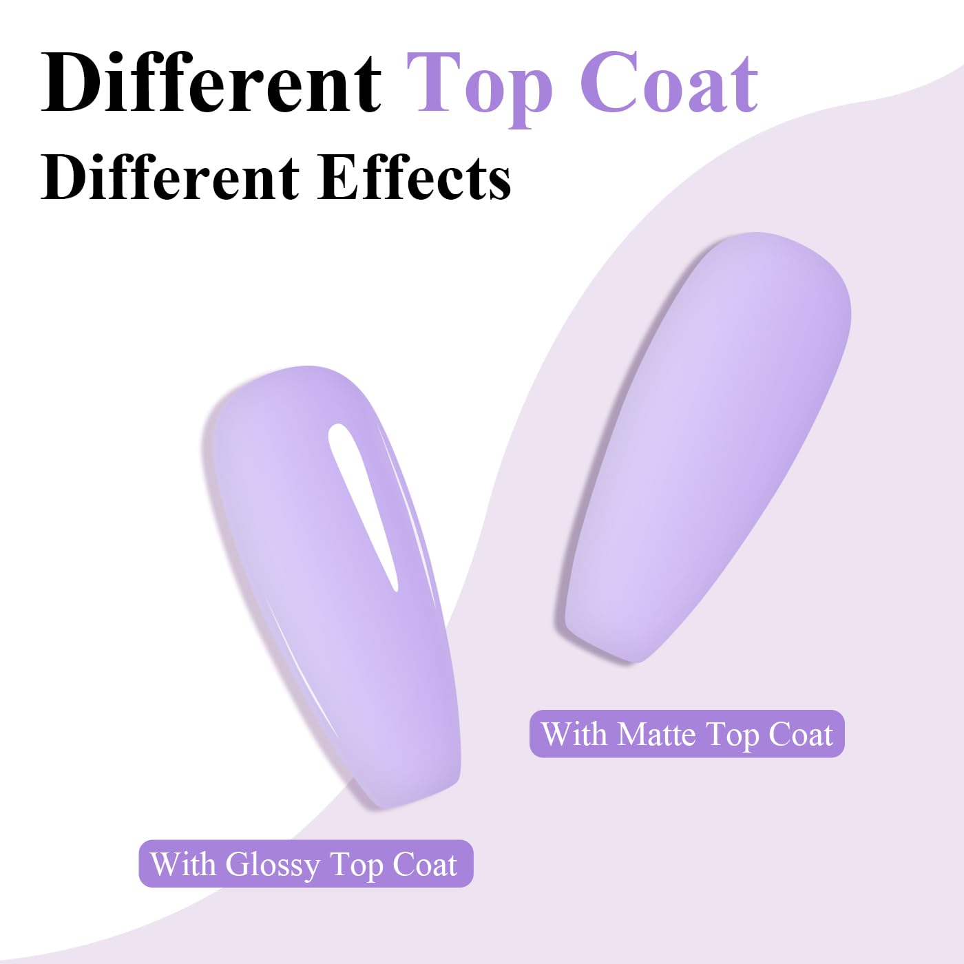 Imtiti Purple Gel Nail Polish, Pastel Purple Gel Polish High Gloss Soak Off UV LED Spring Summer Art Manicure Salon DIY Design 10ML