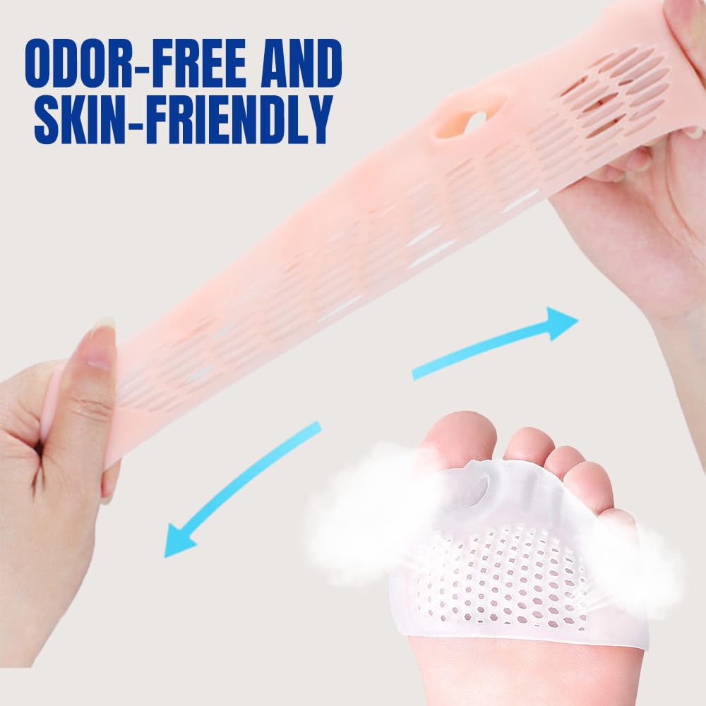 Silicone Toe Separator, 2025 New Toe Spacers Toe Seperators Correct for Overlapping, 4 Pairs Bunion Corrector Cushion, Soft Toe Separators for Women Men (Transparent)