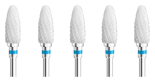 WWJN 5Pc Ceramic Nail Art Drill Bits Rotary Cutter Clean Apparatus for Manicure Nail Milling Machine Accessories Removal Nail Gel Tool
