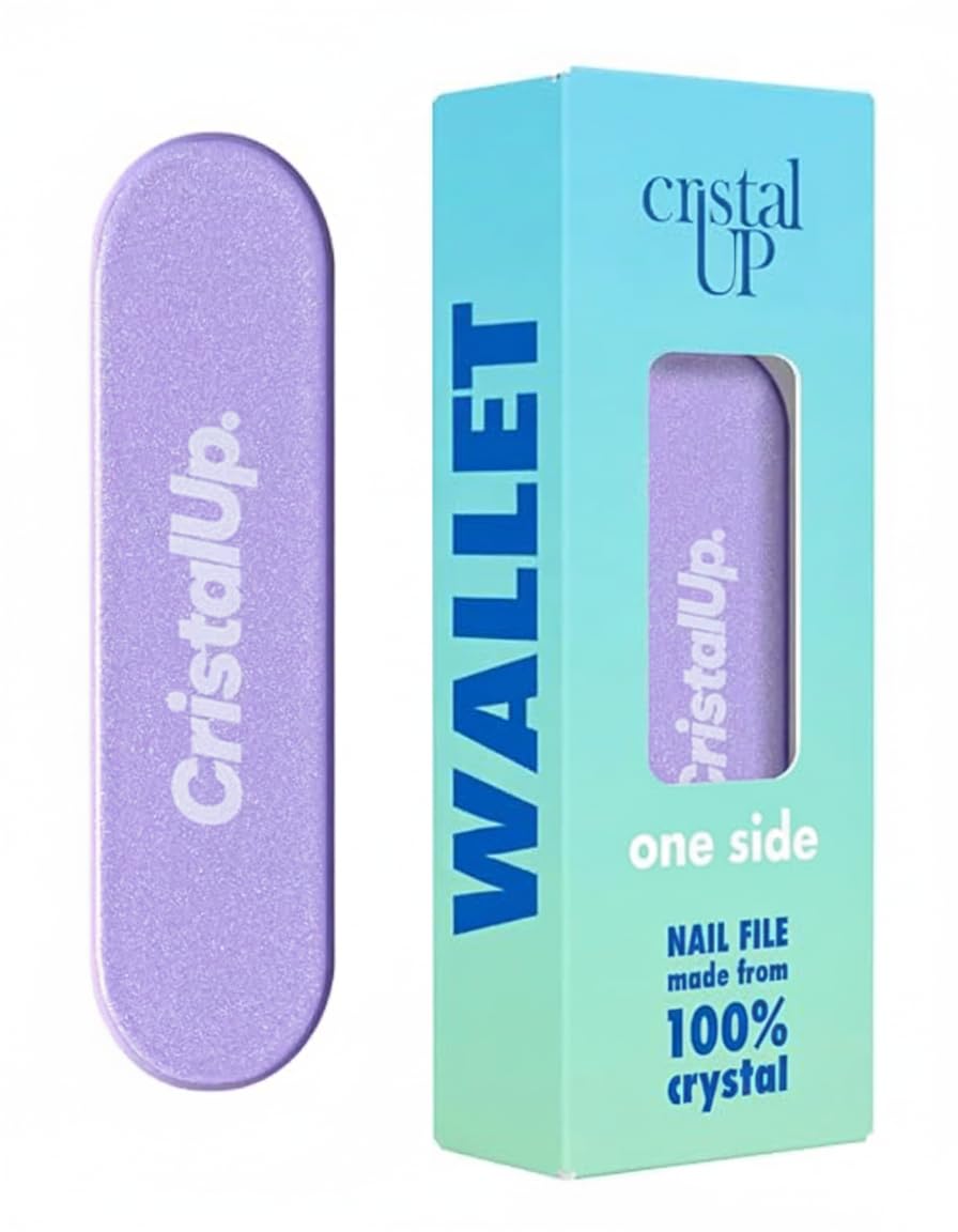Crystal Nail File 1.6 in, Mini Glass File Ideal for Wallet, Durable, Gentle on Nails, Perfect for Travel, Home, Office and On the Go, Compact for Quick Touch Ups