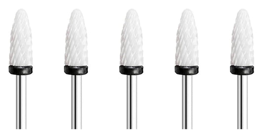 WWJN 5Pc Ceramic Nail Art Drill Bits Rotary Cutter Clean Apparatus for Manicure Nail Milling Machine Accessories Removal Nail Gel Tool