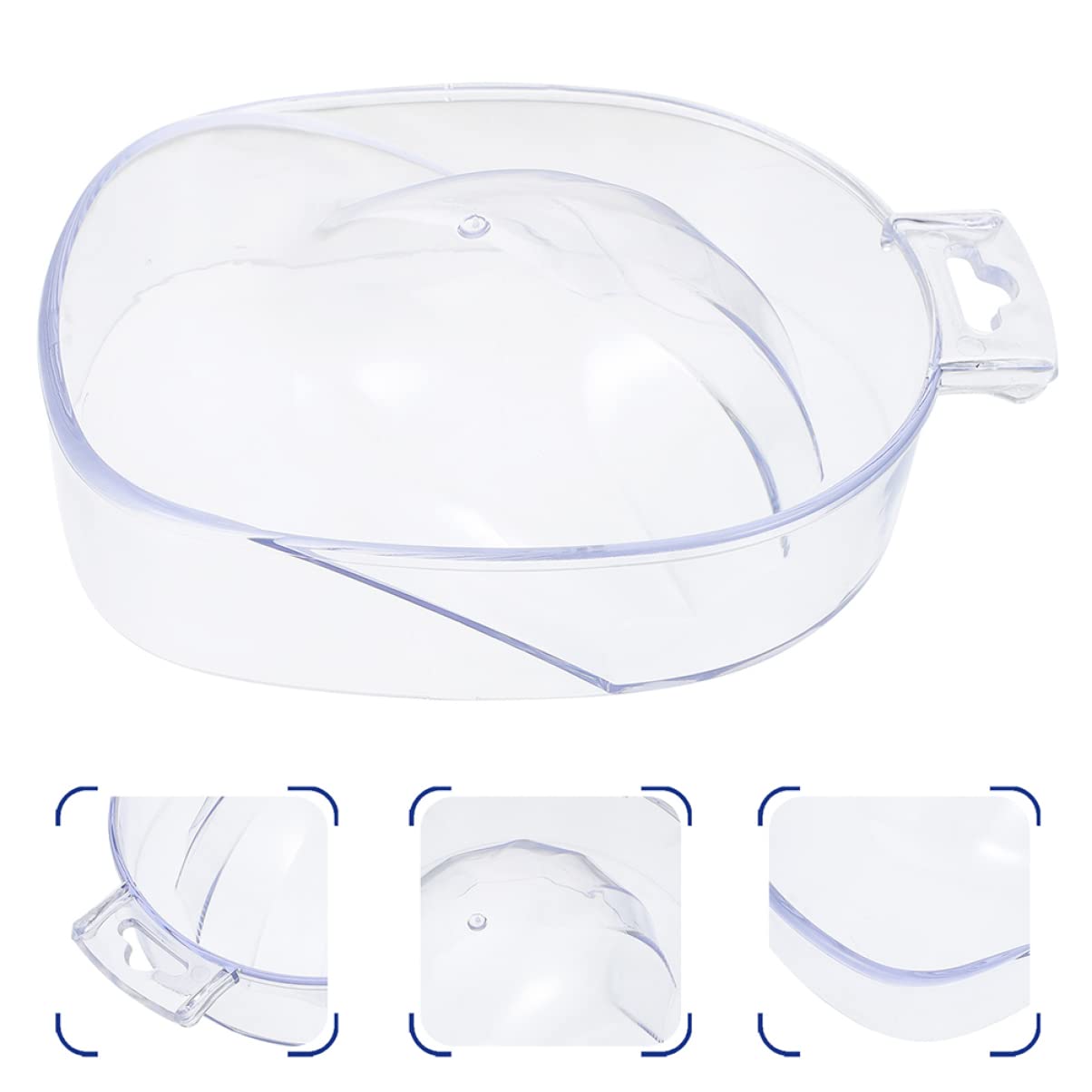 2pcs Professional Nail Art Soaking Bowls Manicure Hand Bowl Nail Soak off for Polishing and Removing