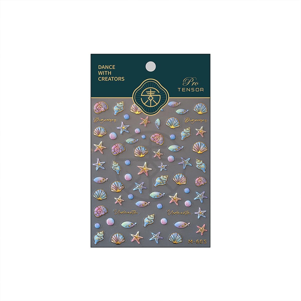 5D Embossed Ocean Nail Art Stickers Decals Self Adhesive Seashell Starfish Nail Decals Sea Creature Designs Summer Nail Stickers Marine Life Manicure Sliders for Women DIY Nail Art Decorations