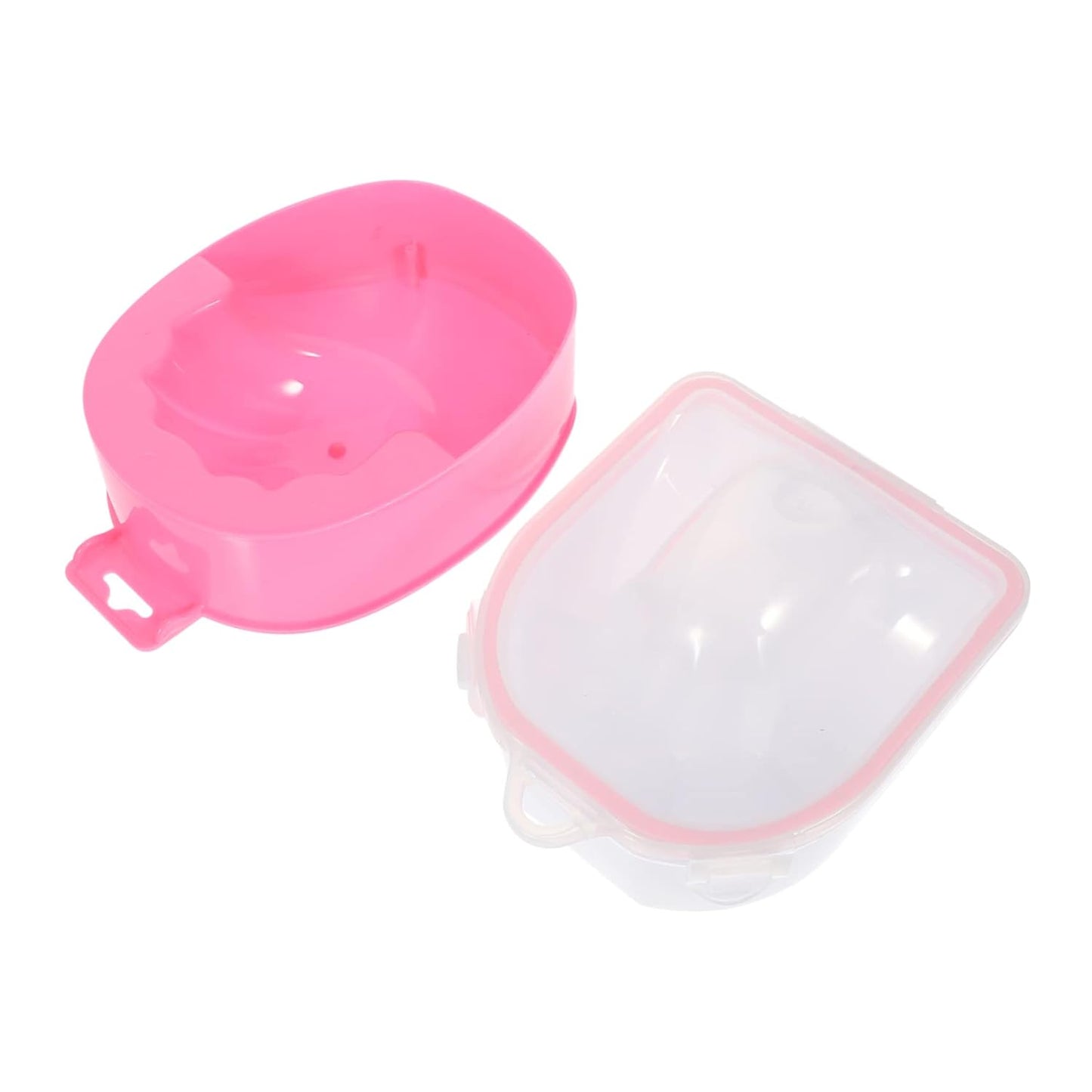 2pcs Nail Soaking Bowl Double Compartment Manicure Soak Bowl Nail Tips Soak Art Relaxing Spa Tool