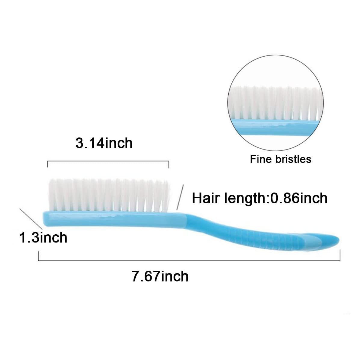 Nail Brush Fingernail Cleaner,3 Pcs Handle Grip Nail Brush,Cleaner Scrub Brush,Long Handle Pedicure Brushes Hand Fingernail Scrub Brush Kits for Nails Toes Home Cleaner(Random Color)