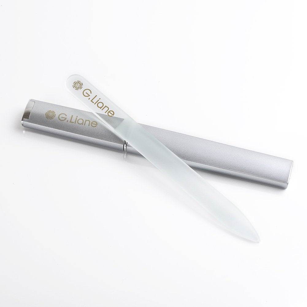 Crystal Nail File Set–Professional Nail File Manicure Pedicure Kit for Natural Nails Acrylic Nails Gels Nails Manicure Tools for Home and Salon(Clear Pointed)