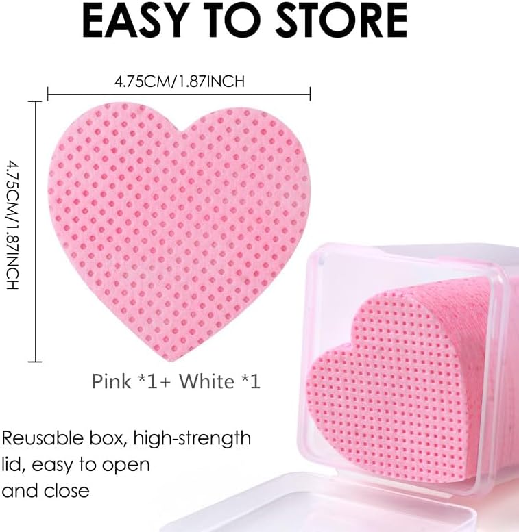 400 Pieces Nail Cotton Pads,1 Pull-Down Pump Dispenser Bottle, Super Absorbent Soft Non-Woven Eyelash Glue Wipes,Lash Extensions Glue Cleaning Wipes Nail Salon Supplies (Pink and White 2)