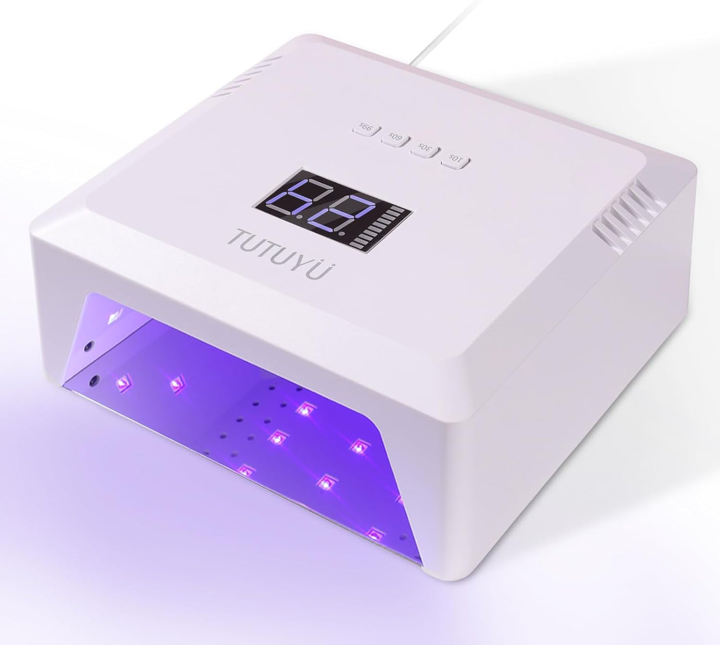 UV Nail Lamp for Gel Polish, 4 Timer, 30 LEDs,72W Hight Power,Compact Design with Smart Sensor & Removable Magnetic Reflective Base, Home DIY & Salon Professional Nail Dryer