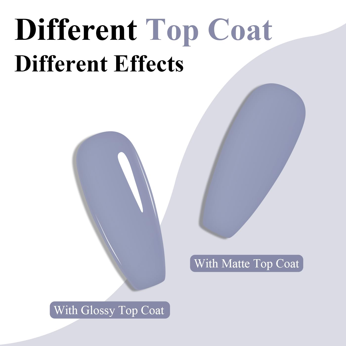 Imtiti Gray Gel Nail Polish, Gray Blue Gel Polish High Gloss Soak Off UV LED Autumn Winter Art Manicure Salon DIY Design 10ML