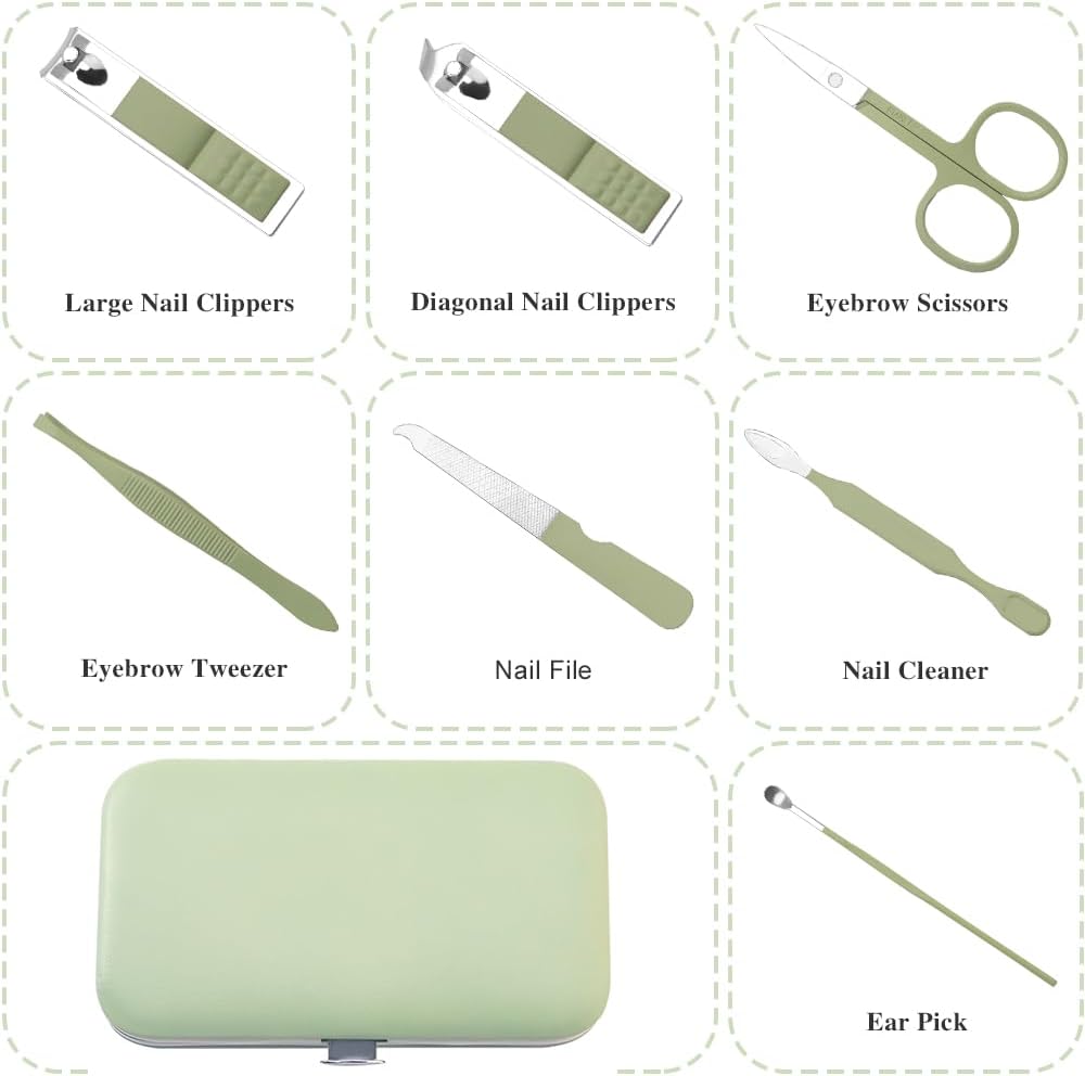 Manicure Set,Nail Fingernail Clippers Set,Halloween Boo Basket Stuffer Thanksgiving Christmas Gifts,Gifts for Men,Travel Nail Care Grooming Kit,Manicure and Pedicure Tools Kit,Stocking Stuffers