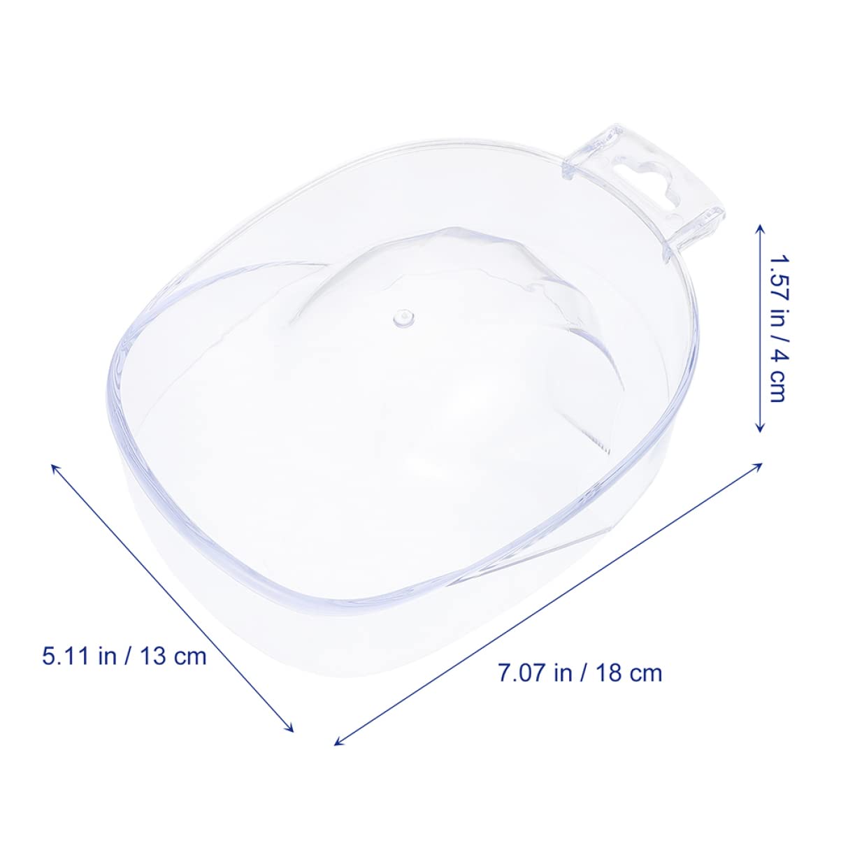 2pcs Professional Nail Art Soaking Bowls Manicure Hand Bowl Nail Soak off for Polishing and Removing