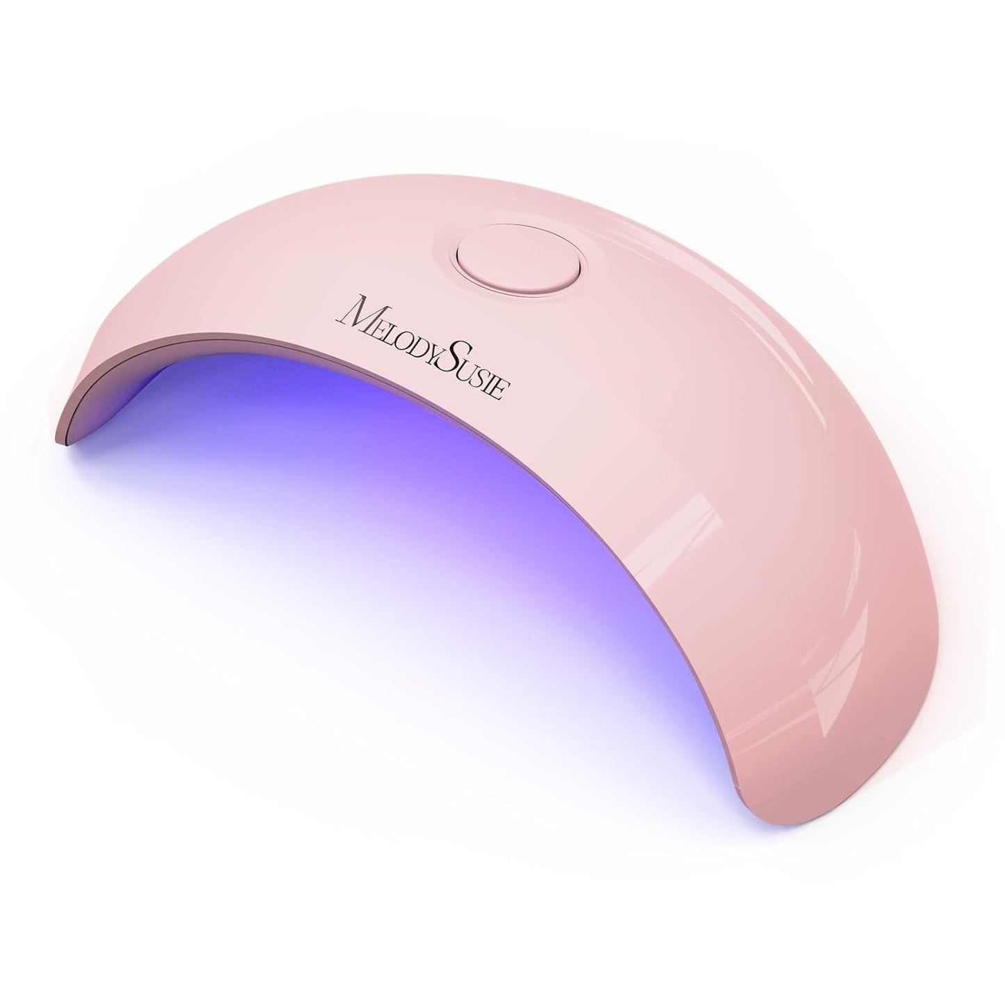 MelodySusie Starter-Friendly LED UV Nail Lamp with 2 Timers, Pocket-Sized for Handheld & Desktop Use, P-art04 UV Light for Gel Nail Especially Instant Nails, Base/top Coat & Half-Cured Gel (Pink)