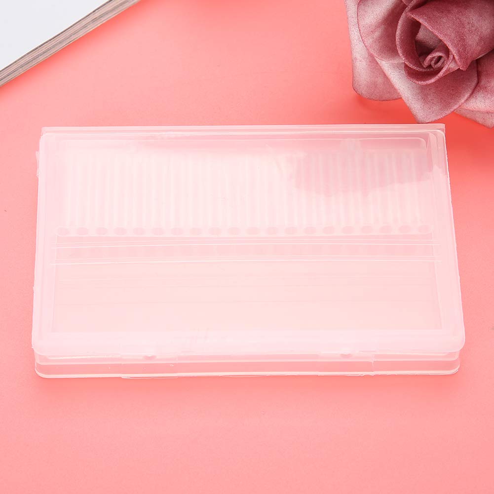 Ejoyous Nail Drill Bit Case, 20 Slots Nail Drill Bit Case Holder Manicure Tool Organizer Displayer Stand, Container Case for Drill Bits for Nail Salon DIY Art Home Storage