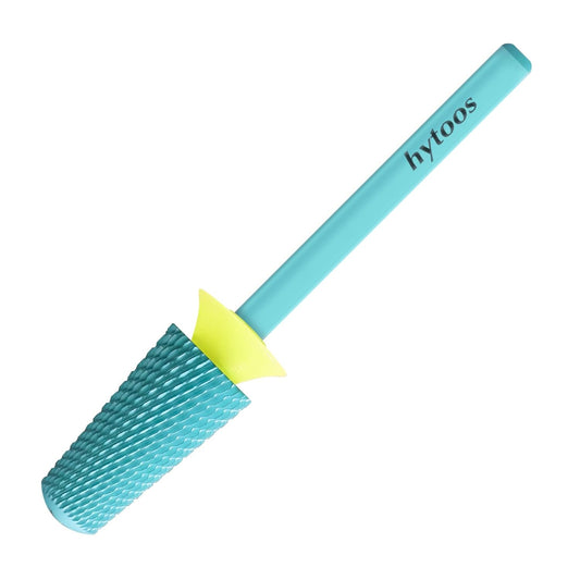 Safety Tapered Nail Drill Bits, Green Coated Tungsten Carbide Rounded Barrel Nail Bit for Soft Gel & Base Removal, Manicure Tools Pro Electric File Drill Accessories, XF