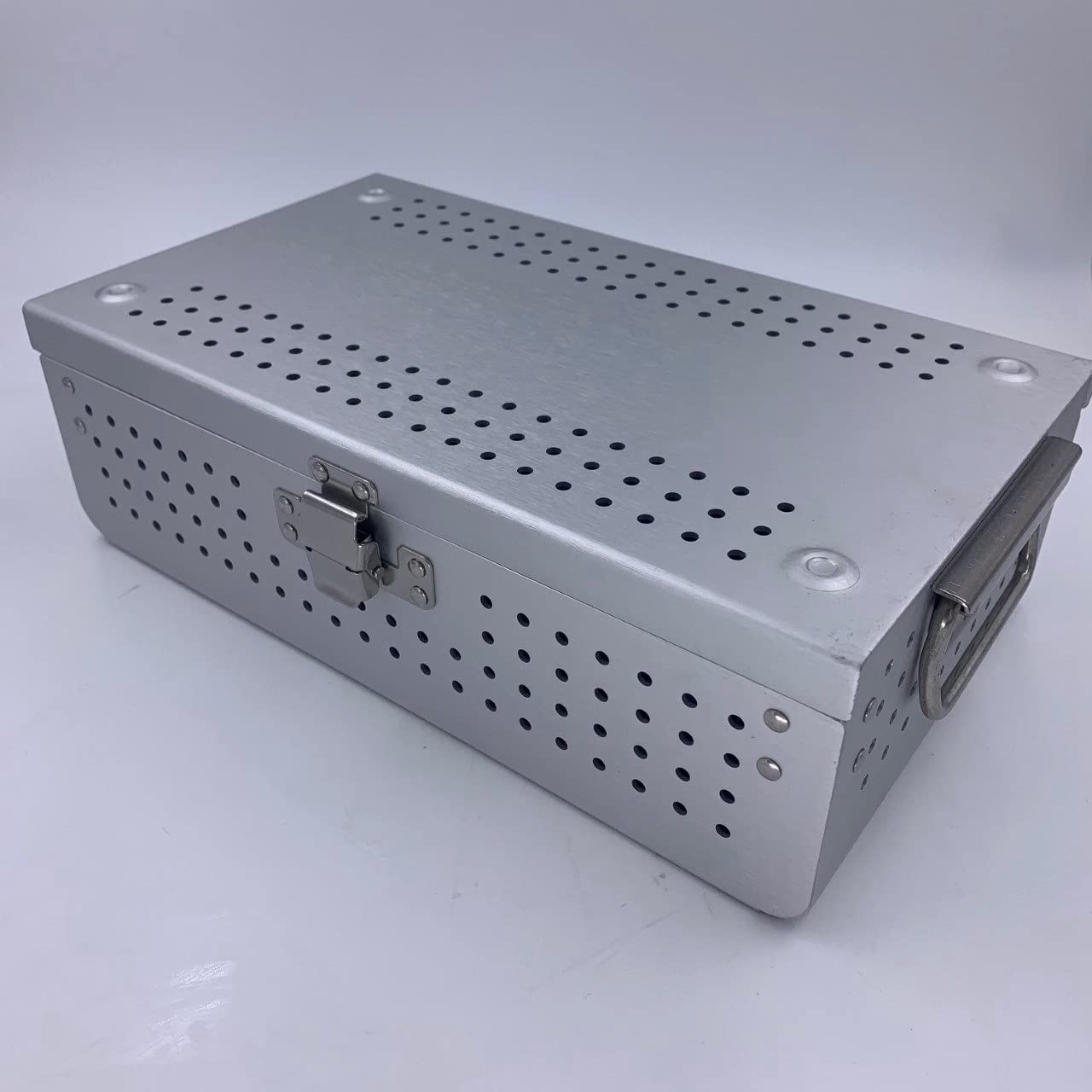 Aluminium Alloy Sterilization Tray case Have Two Silicone mats Disinfection Sterilization ultrasonic Basket Tray case ultrasonic Cleaning Washing Sterilization Trays opthalmic ENT
