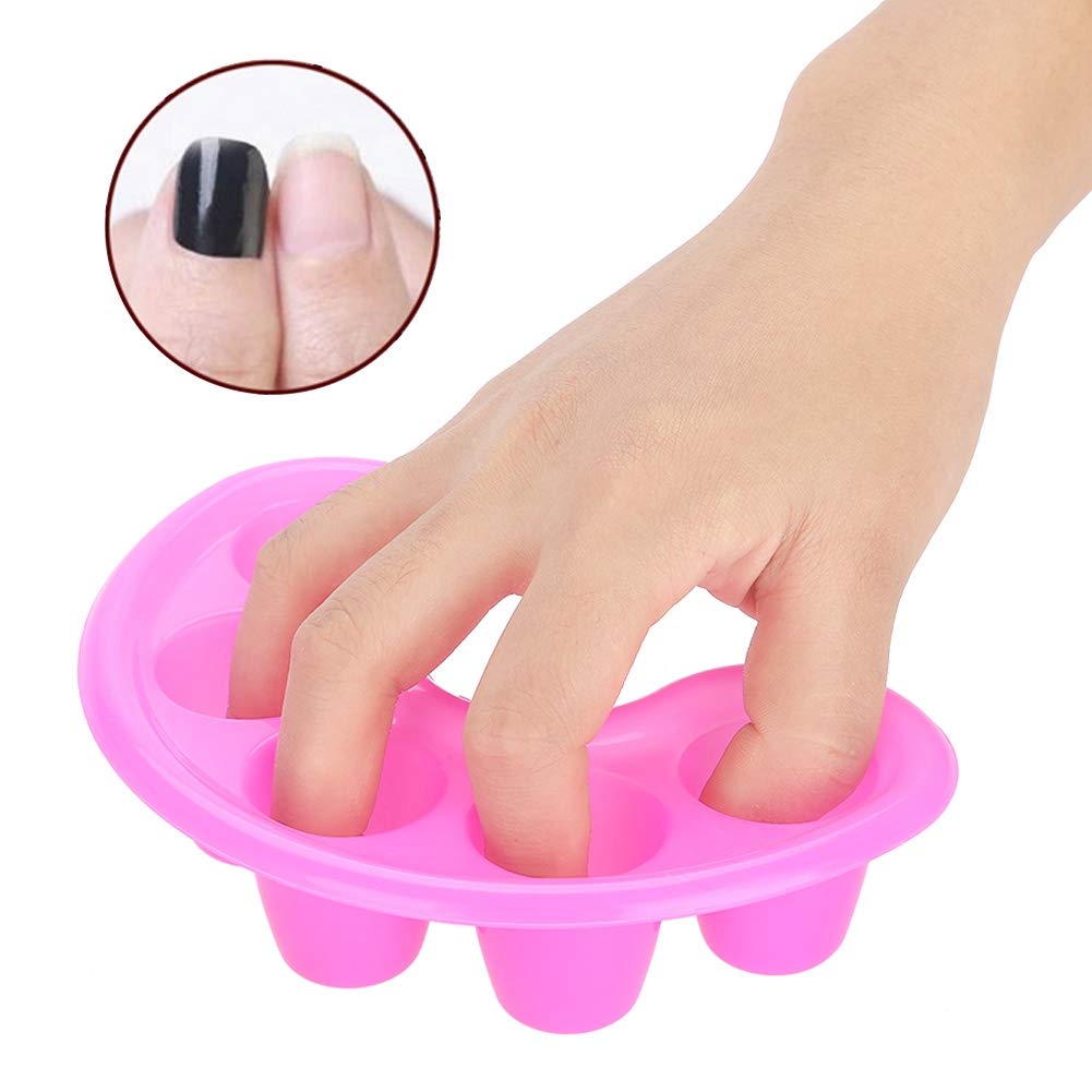 Nail Gel Removal Bowl, 5 Pcs Multi-Hole Soak Off Finger Bowl Dishes, Nail Art Kit for Acrylic Gel Removal, Manicure Spa Tool for Salon & Household Use