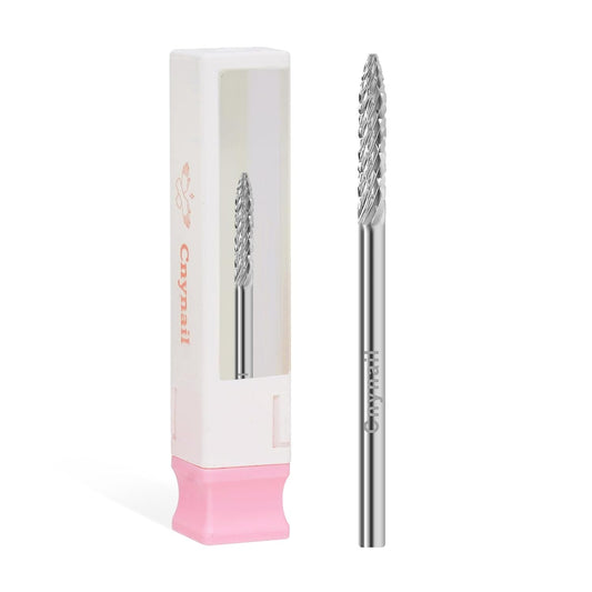 3/32" Under Nail Cleaner Bit Medium Grit Carbide Cuticle Cleaner Bit for Electric Nail Drills – Professional Manicure Tool for Nail Salons and Home Use (M Grit. Silver)